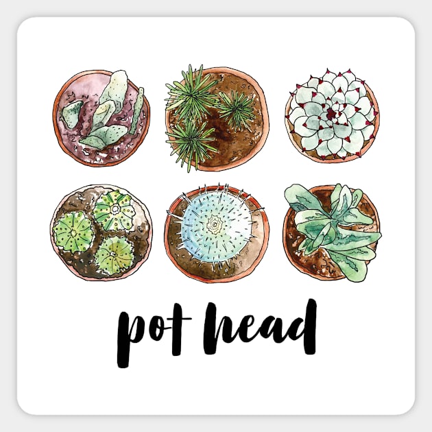 succulent pothead Sticker by openspacecollective